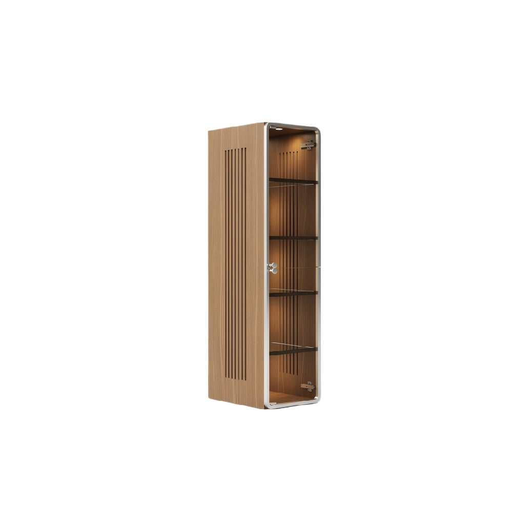 Modern Vertical Refrigeration Unit with Transparent Glass Door